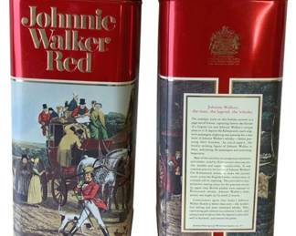 1529 - 2 Johnnie Walker Red Collectors Tins - 13 x 6 x 6