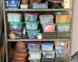 3001 - Metal Shelf w/ Contents