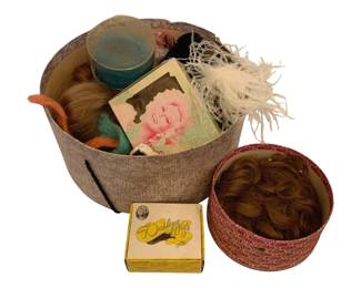2151 - Hat Box w/ Assorted Items