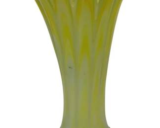 1013 - Green Murano Blown Art Glass Vase - 11" Tall