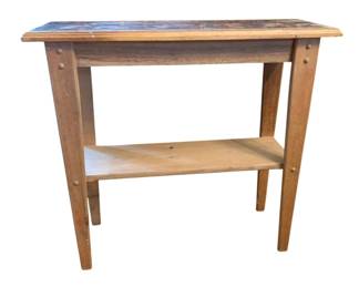 2166 - Small Painted Wood Table - as is (Description): 28 x 30 x 11