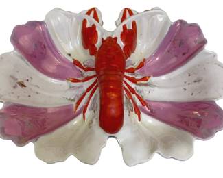 1012 - Porcelain Lobster Serving Tray - 14 x 11 x 5