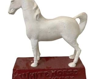 1645 - White Horse Whisky Statue - 9 x 8 x 3