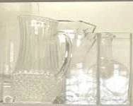 1044 - Shelf Lot of Assorted Glassware & Vases