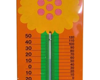 1549 - Vintage Tin Wall Thermometer