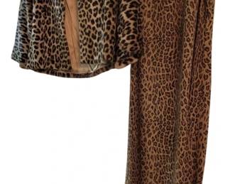 2248 - Faux Leopard Jacket, dickie & Leopard Silk Dress (Description): Ralph Lauren Silk Dress, size 10 Jacket, size M-L