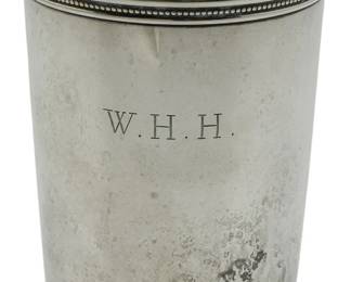 47 - JFK Sterling Silver Cup 4x3" (Description): 5.18oz total weight