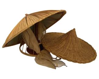 2150 - 2 Asian Conical Straw Hats