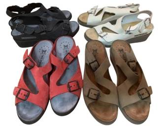 2191 - 4 Pairs of Mephisto Women's Leather Sandals (Description): european size 38 (7.5-8us)
