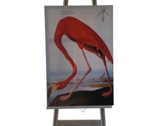5004 - American Flamingo Painting w/ Easel (Description): Painting - 36 x 25 Easel - 70 x 20