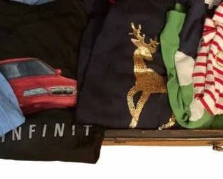 2220 - Lot of Assorted Sweaters & More (Description): sizes S-L (in drawer)