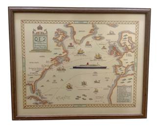 1181 - Ruth Toone QE2 Birthday Crossing (Description): Measures 23.5 inches by 18.5 inches.