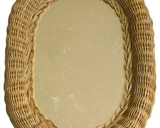 1564 - Wicker Framed Mirror - 17 x 13