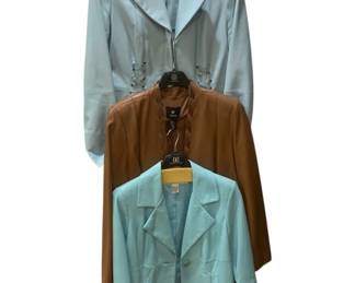 2217 - 3 Leather Jackets by Doncaster (Description): size Med