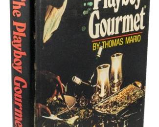 772 - 1972 Ed. The Playboy Gourmet (Description): The Playboy Gourmet, 1972 edition. This  cookbook by Thomas Mario was published by  Playboy Press, offering recipes and  entertaining advice geared toward the  sophisticated bachelor lifestyle of the era.