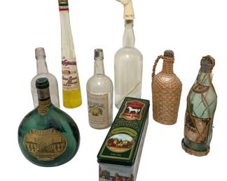 1652 - 8 Assorted Liqour Bottles - 18" Tall