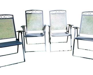 5520 - Metal Foldable Patio Chairs - 36 x 23 x 23