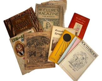 577 - Collection Vtg Magazines, Almanac & Ephemera (Description): Includes McClure's Magazine: A notable  American illustrated magazine known for  investigative journalism and literary  content, active from 1893 to  1929.bAgricultural Almanac: Included is an almanac from John Baer's Sons, Inc., dated  1946. Limericks: A book titled "The World's  Best Limericks" is present also a  brochure  for Buffalo Lithia Water.