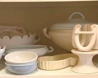 1073 - Lot of Assorted White Tableware