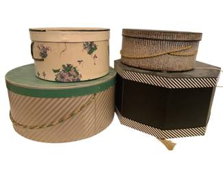 2164 - 4 Vintage Hat Boxes