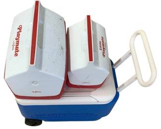 1508 - 2 Small Coolers & 1 Big Rolling Cooler (Description): 16 x 23 x 13