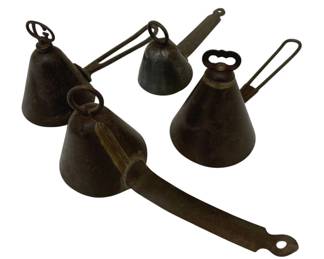 1654 - 4 Primitive Snuffers - 8" Long