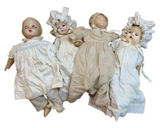 2002 - Lot of Assorted Vintage Baby Dolls (Description): Largest one is 18" tall