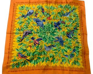 2296 - Jacquelet Silk Scarf (Description): Measures 35 x 35