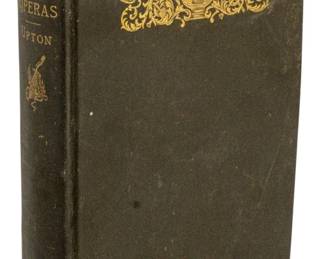794 - 1886 Ed. The Standard Operas by Upton (Description): The Standard Operas, 1886 edition by Upton.  Published by A.C. McClurg & Co. This  hardcover volume features a dark cloth  binding with decorative gilt lettering and  ornamental design on the front cover depicting a lyre surrounded by scrollwork.