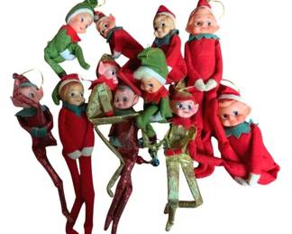 3189 - Lot of Vintage Pixie Christmas Elves