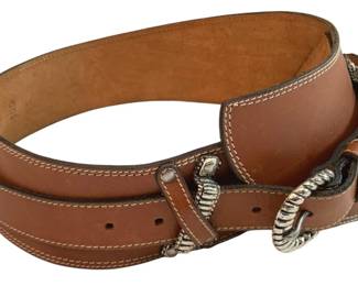 2063 - La Doppia Vita Italian Leather Belt (Description): Style - 32" Long