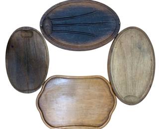 1096 - Group of Wooden Meat Trays