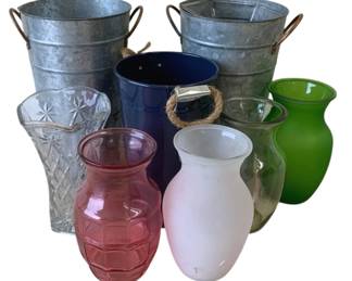 1531 - Lot of Assorted Vases - 13" Tall
