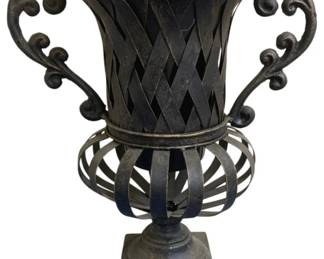 1540 - Metal Urn Vase - 17 x 13