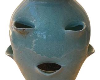 5008 - Vintage Glazed Ceramic Strawberry Planter (Description): 16 x 12