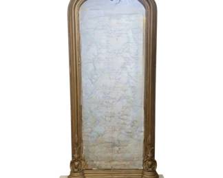 219 - Rococo Revival Style Pier Mirror w/Marble Console (Description): 85 x 54 x 13 - will need tools to remove from  wall