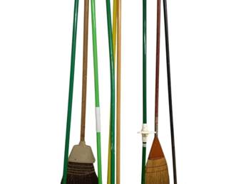 1503 - Lot of Assorted Mops & Brooms
