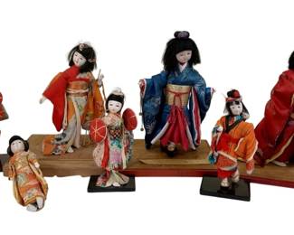 245 - Lot of Geisha Dolls - tallest 9.5"