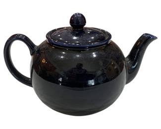 666 - English Blue Ceramic Teapot