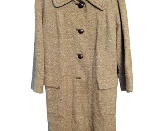 2241 - Vintage Tweed Overcoat by John T. Ellis & Co. (Description): size M-L