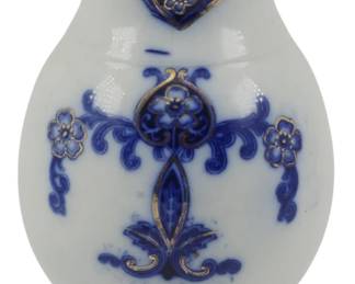 876 - S. Hancock & Sons Corona Ware Adrian Vase (Description): S. Hancock & Sons "Corona Ware" Adrian vase.  This English pottery piece features the  Adrian pattern from the Corona Ware line  produced by S. Hancock & Sons.