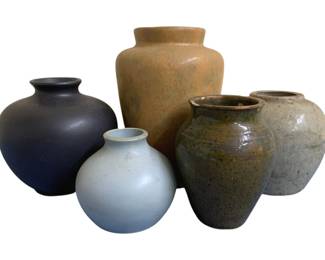 1551 - Red Wing Haeger & Other Vases (Description): 8" Tall Largest