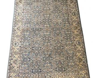 1357 - Leather Bound Indian Jaipur Rug 77"x48.5"