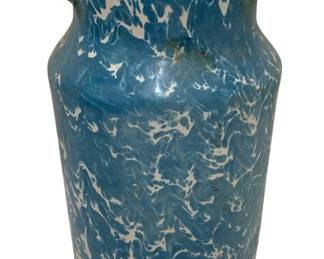1615 - Vintage Enamel Milk Can - 10 x 6