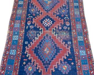 201 - Hand Woven Kurdish Hamadan Rug - 92 x 55.5