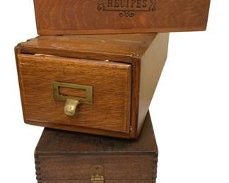 1046 - 3 Vintage Wooden Boxes 5 x 16 x 7