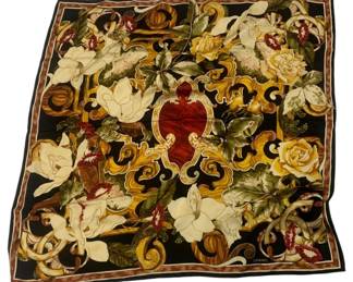 2300 - Silk Chanel Scarf (Description): Measures 34 x 34