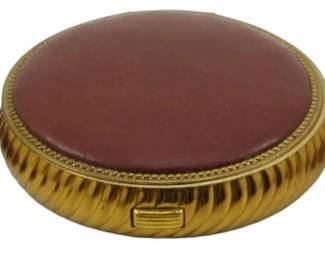 1768 - 3 Vintage Compacts (Description): A collection of three vintage compacts. The  group includes varied styles and finishes,  offering a charming assortment of classic  cosmetic accessories.