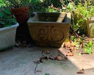 5509 - 3 Concrete Planters - 10 x 29 x 14