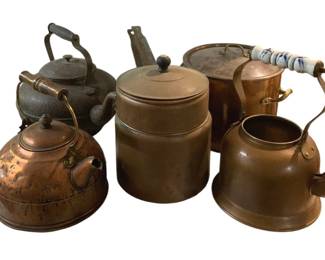 3056 - Group Lot of Assorted Copper Cookware
